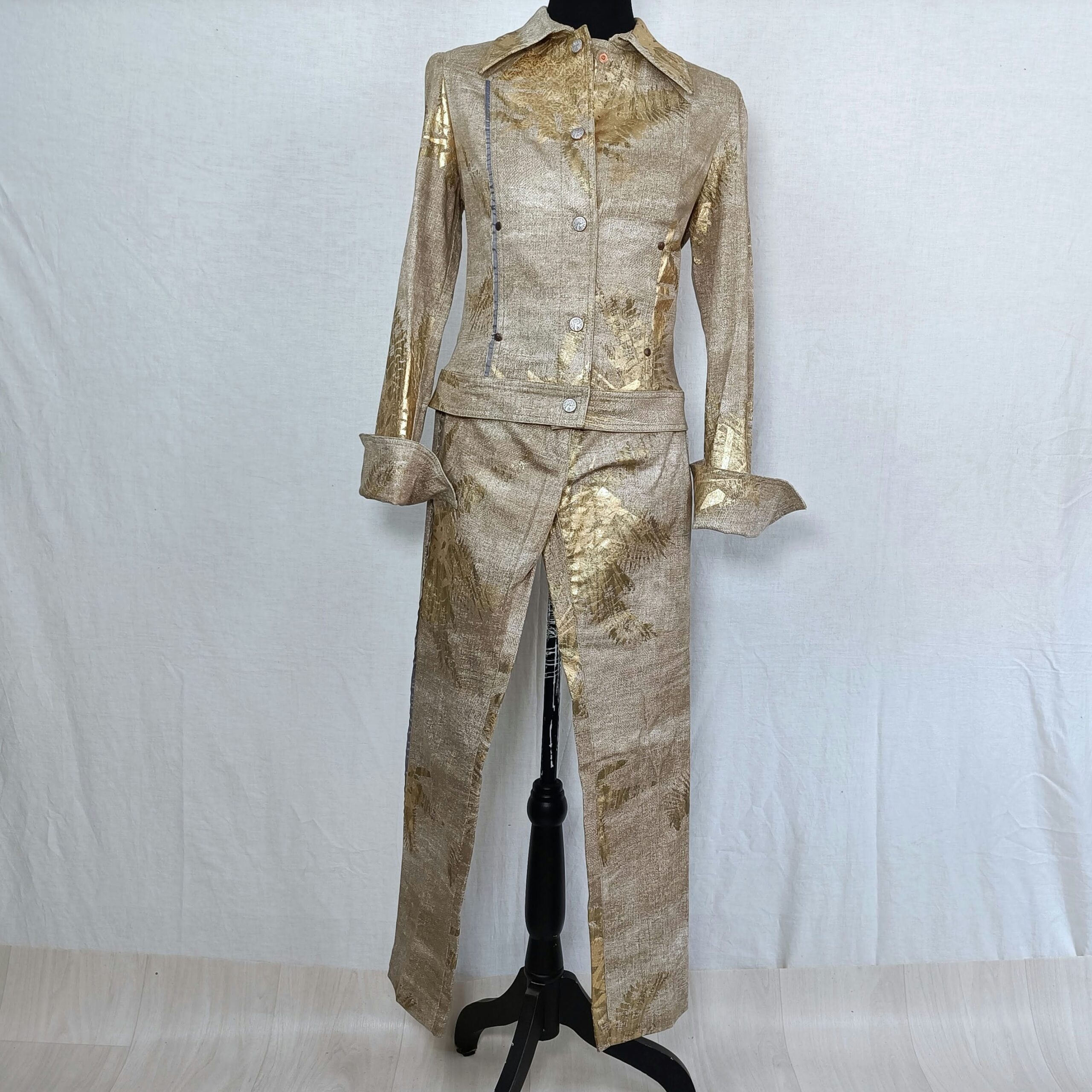 Tailleur pantalone color oro Christian Lacroix vintage