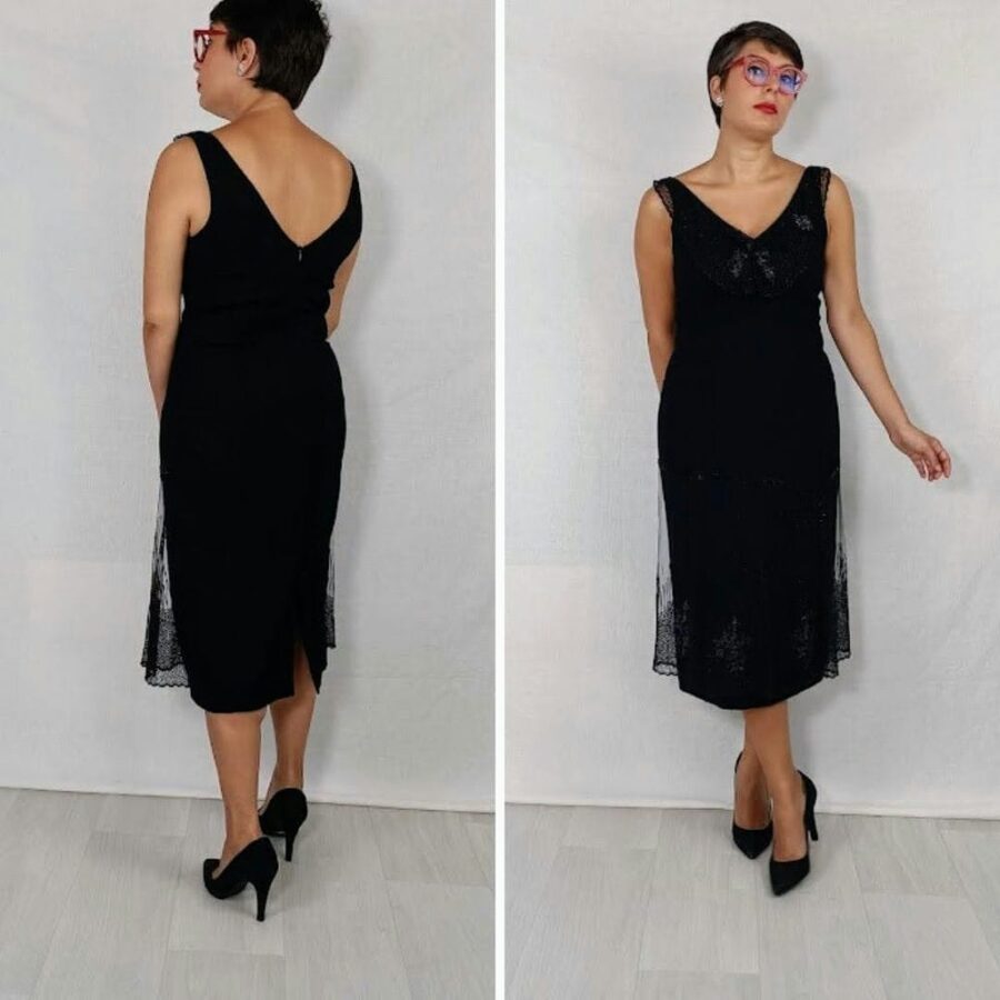 vestito nero elegante da sera