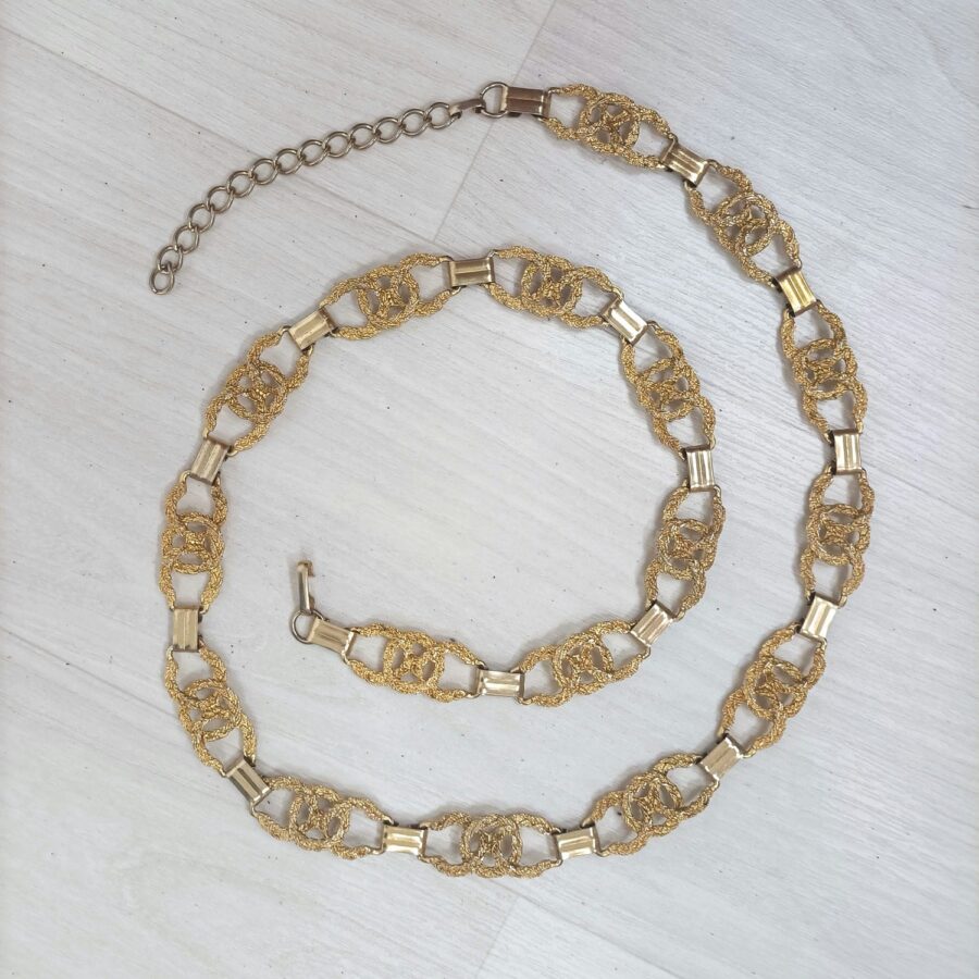 Cintura a catena dorata vintage 1970s