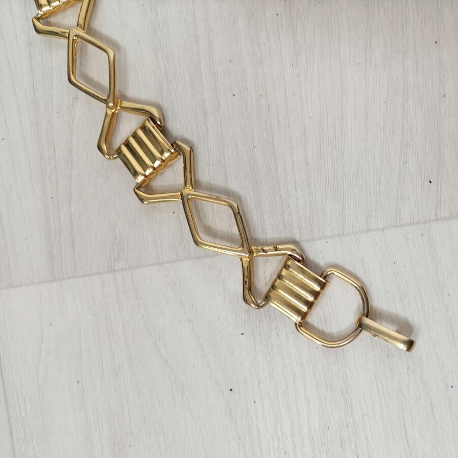 Cintura dorata a rombi 1970s - immagine 3