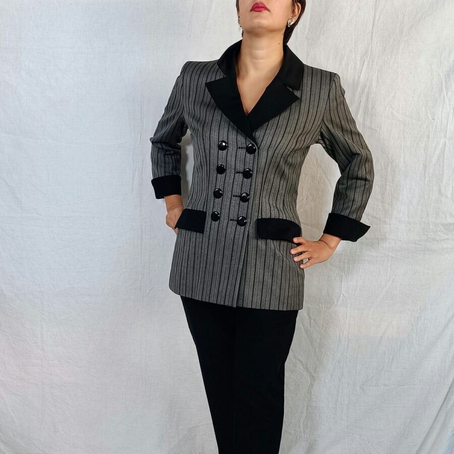 Saint Laurent blazer gessato doppiopetto - immagine 3