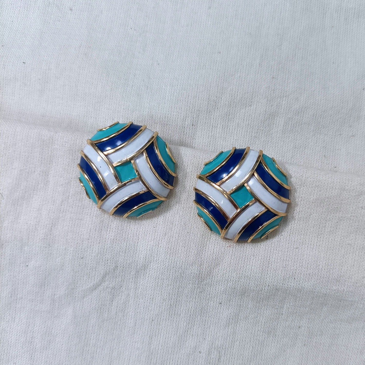 Orecchini Trifari smaltati