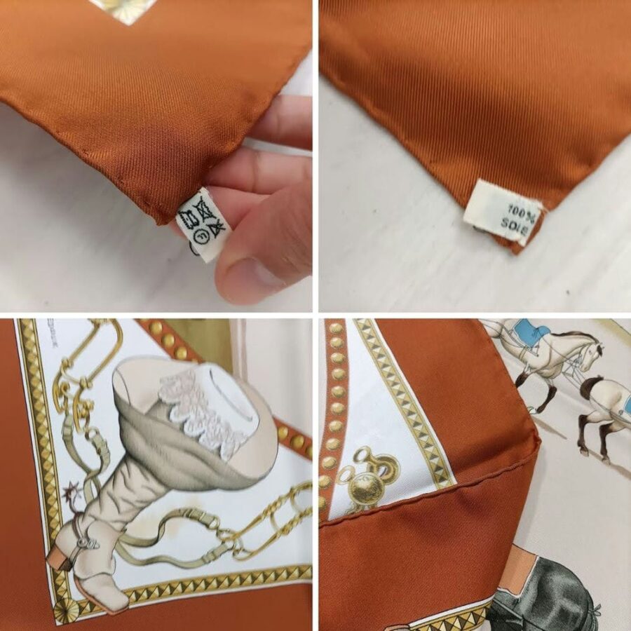 hermès vintage silk scarf