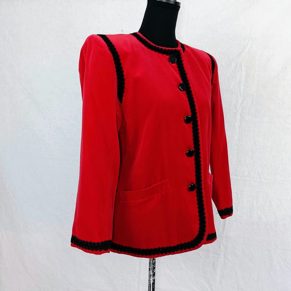 velvet red jacket