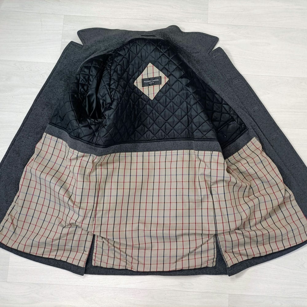 Cappotto vintage uomo grigio Pierre Cardin - immagine 8