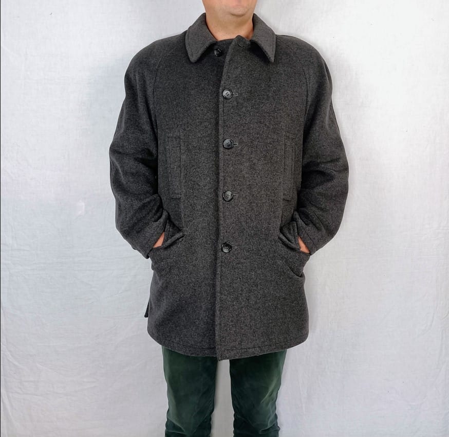 Cappotto vintage uomo grigio Pierre Cardin - immagine 2