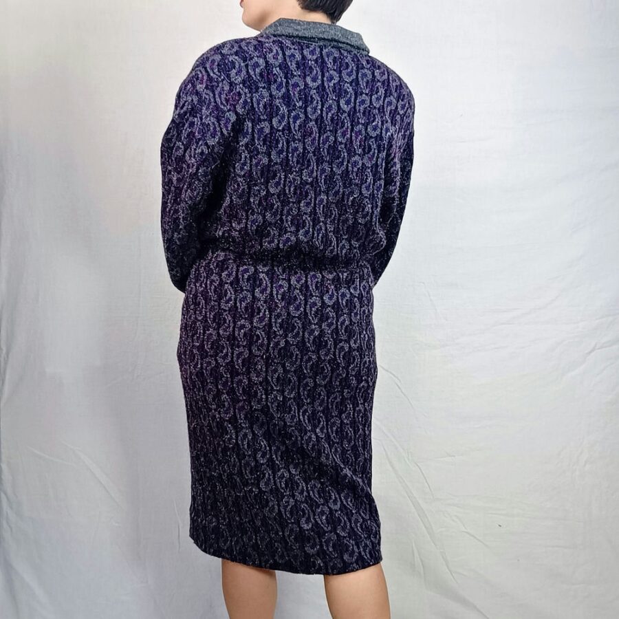 maxi maglione viola