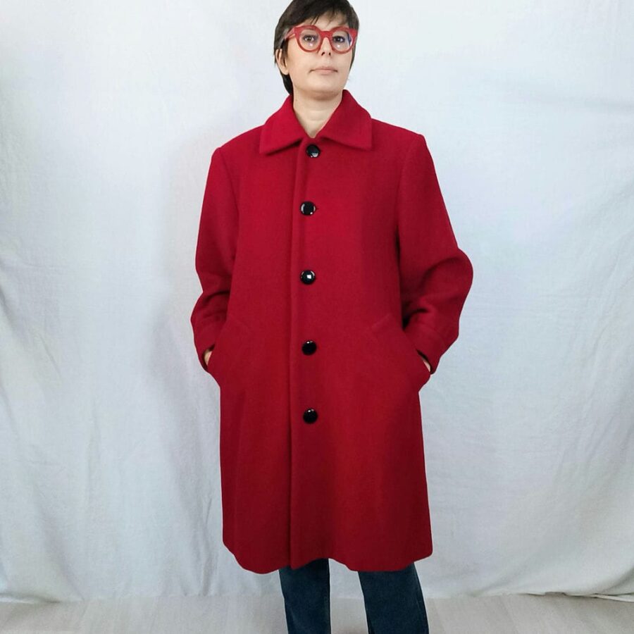Cappotto magenta Yves Saint Laurent 1992 - immagine 2