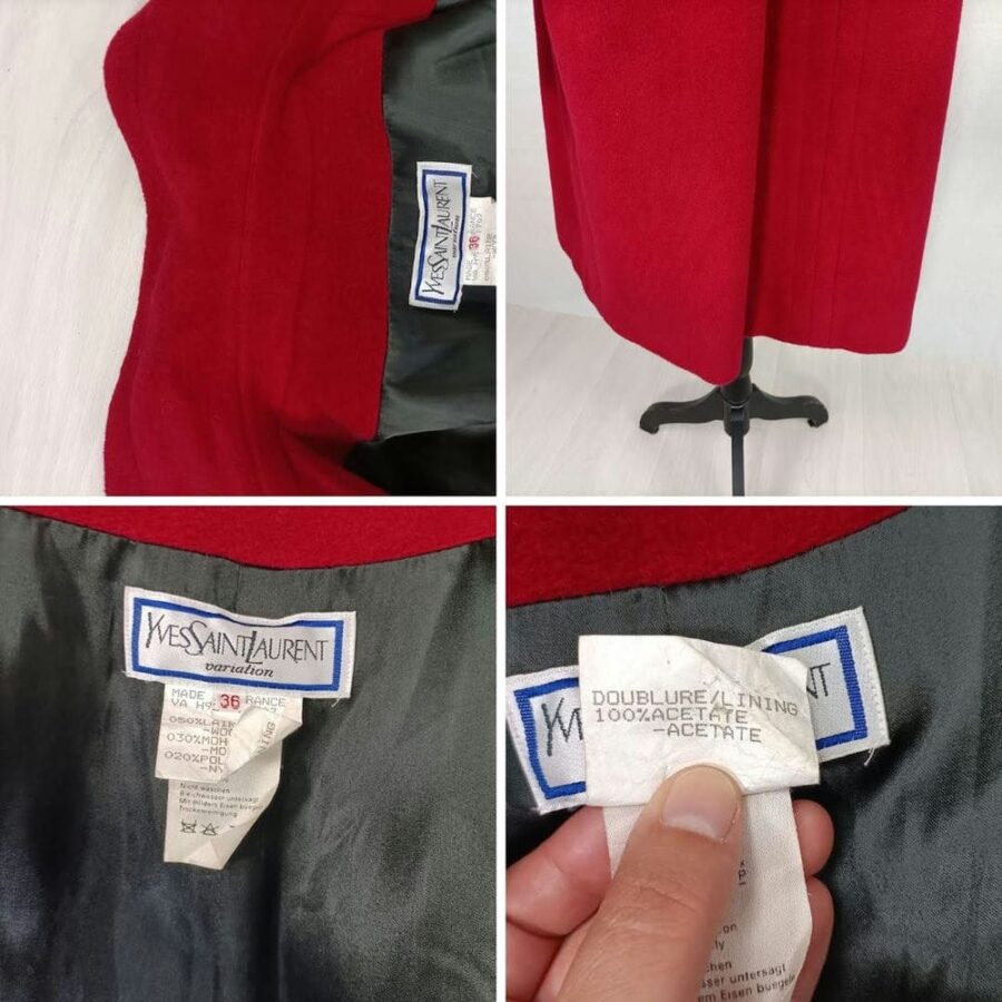 Cappotto magenta Yves Saint Laurent 1992 - immagine 7