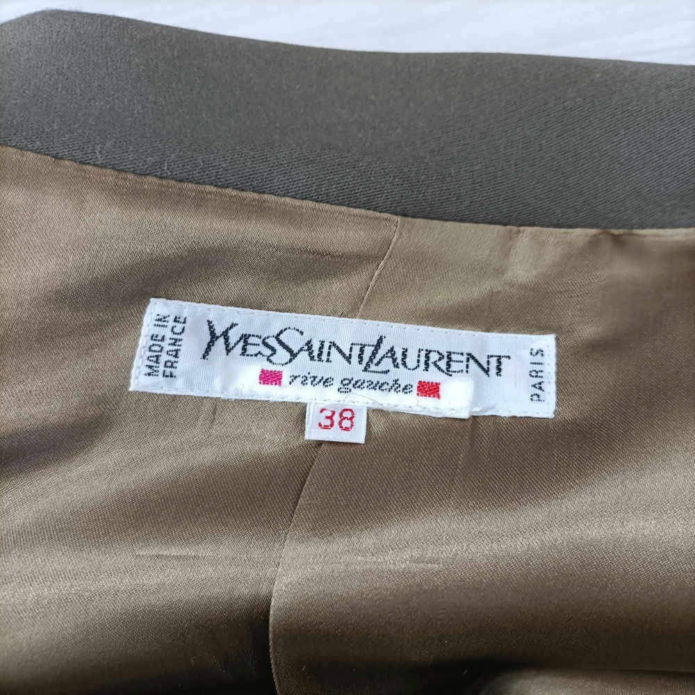 Giacca verde doppiopetto YSL Rive Gauche - immagine 2