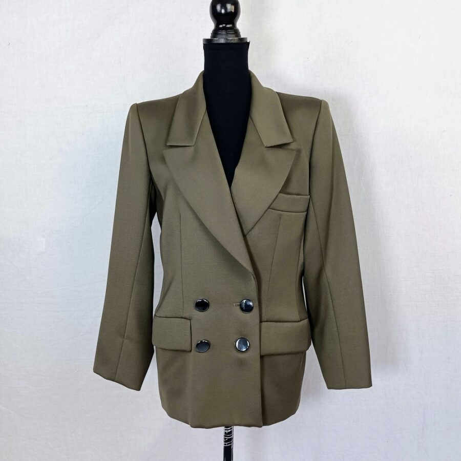 Giacca verde doppiopetto YSL Rive Gauche - immagine 3