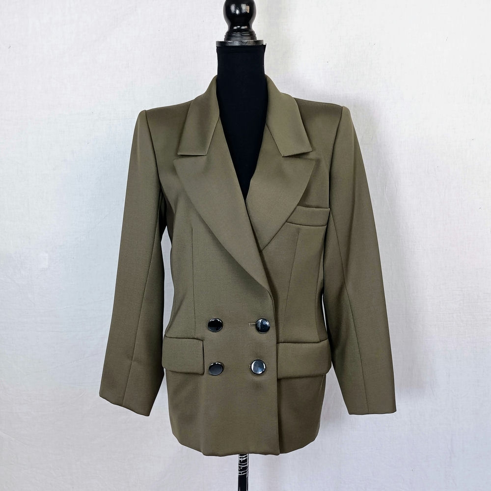 Giacca verde doppiopetto YSL Rive Gauche - immagine 3