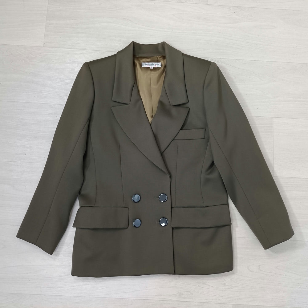 Giacca verde doppiopetto YSL Rive Gauche - immagine 5