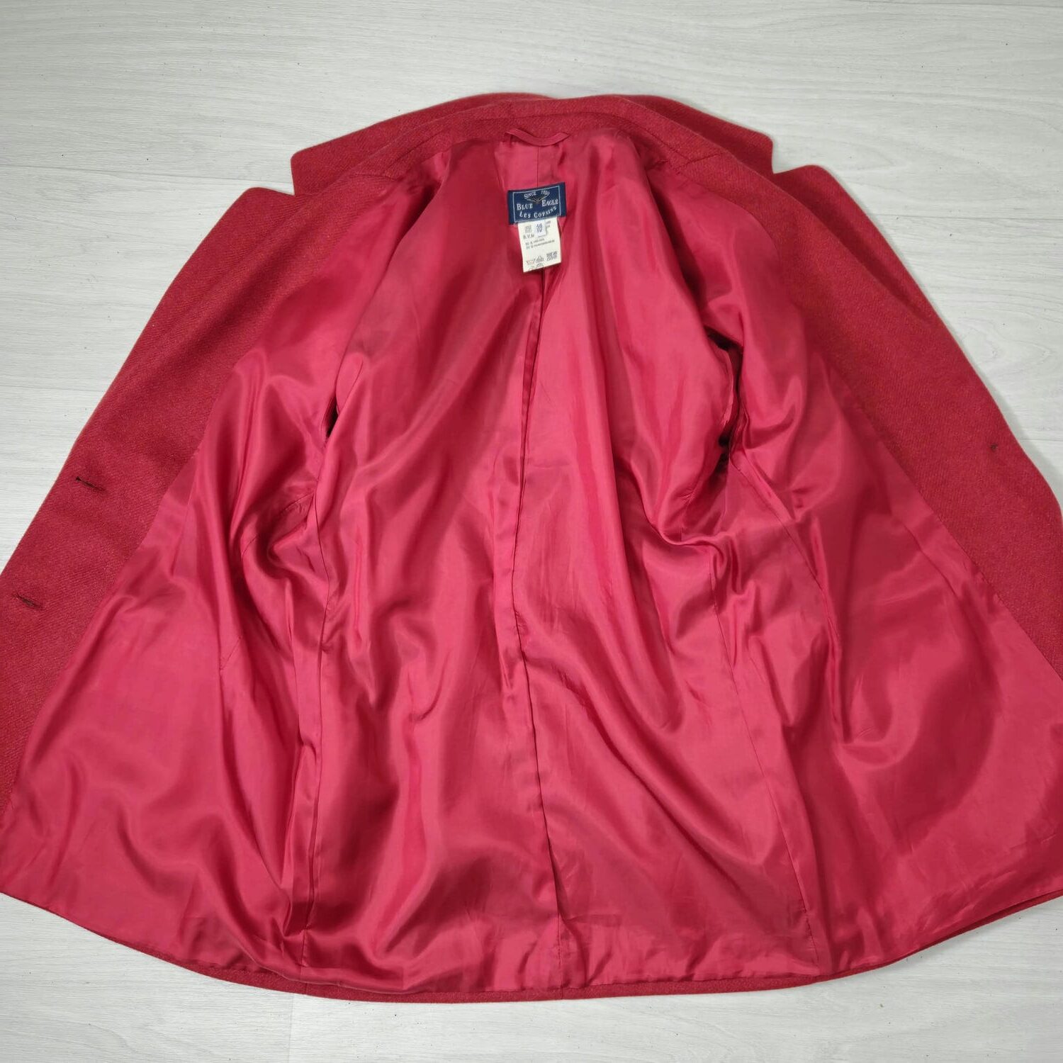 Giacca rossa in lana Blue Eagle Les Copains vintage 90s - immagine 4