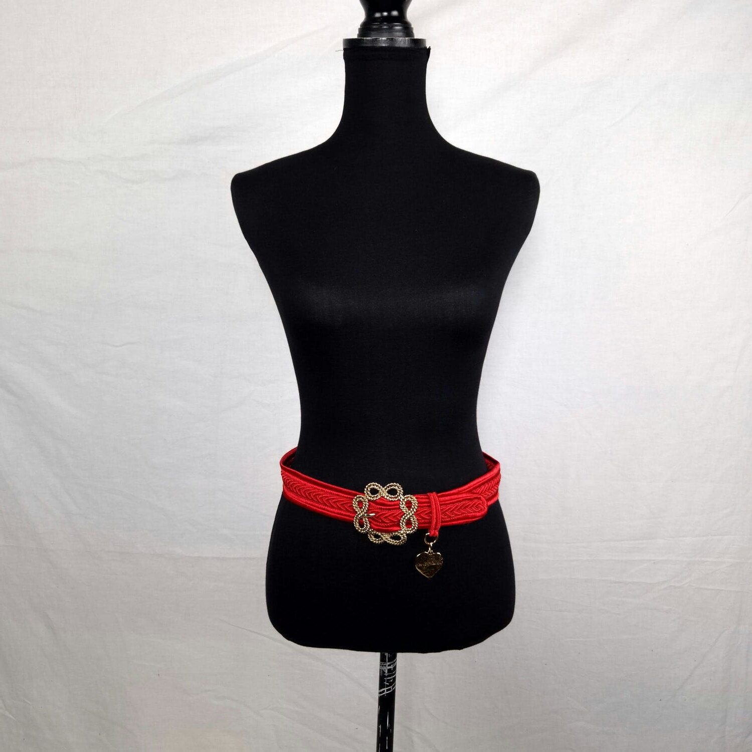 Cintura YSL rossa vintage 80s da donna - immagine 4