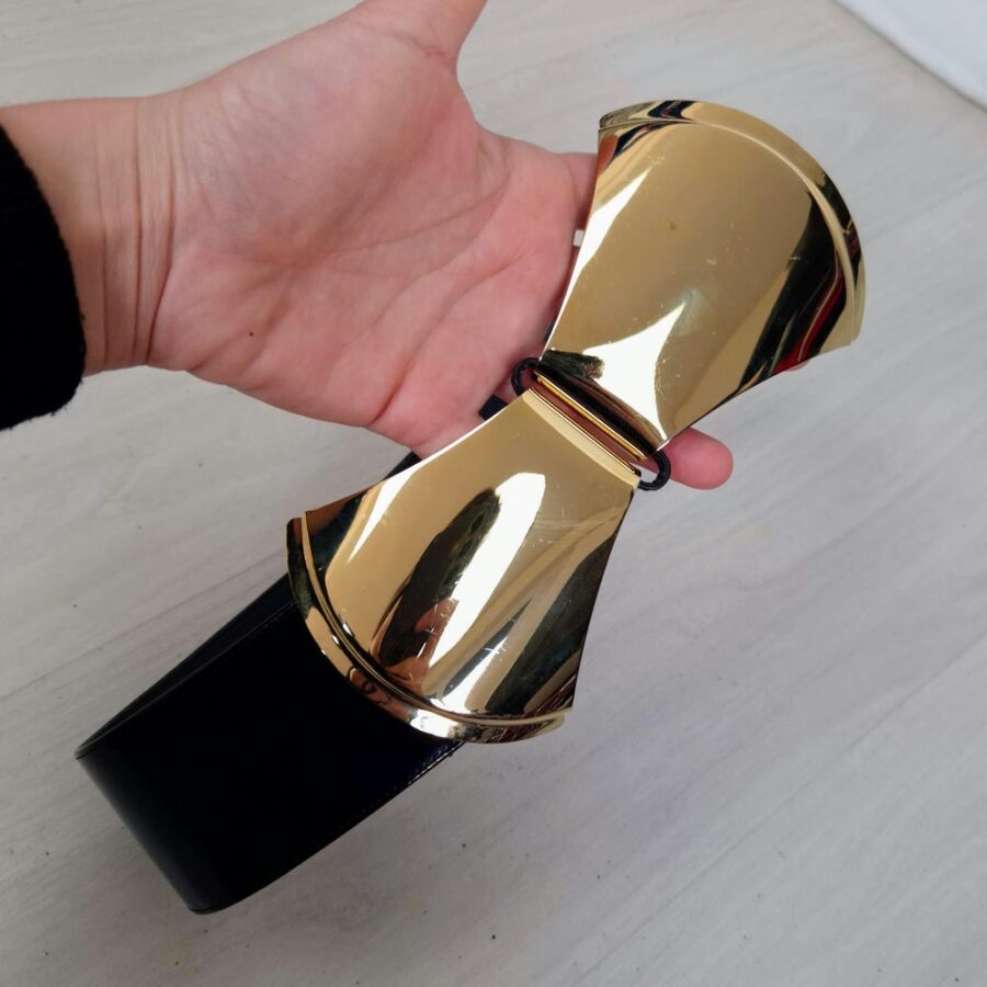 patent leather belt
