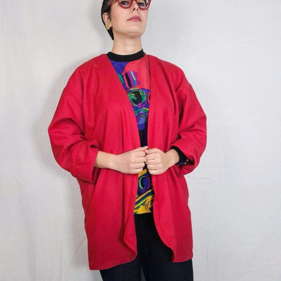 red cape coat vintage