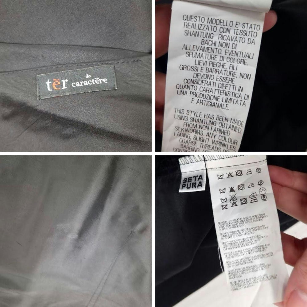 Tubino nero in seta Caractere - immagine 7