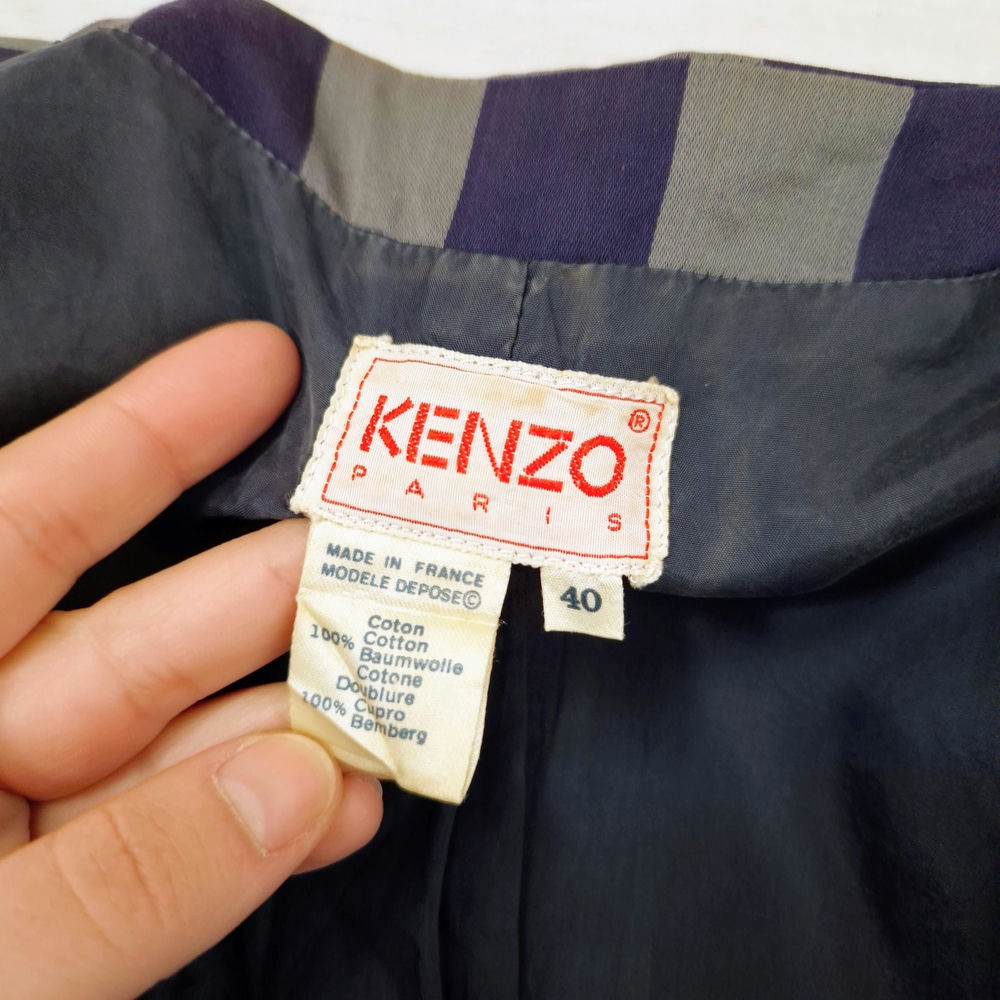 Giacca Kenzo da donna a righe blu vintage anni '80