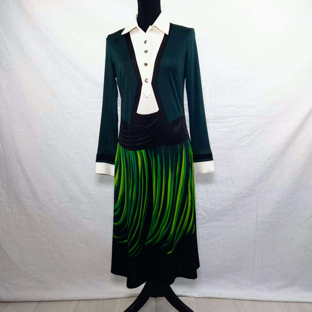 Roberta di Camerino vestito trompe l'oeil vintage