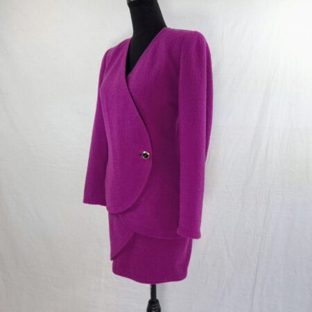 Tailleur Gianni Versace vintage 80s viola in lana