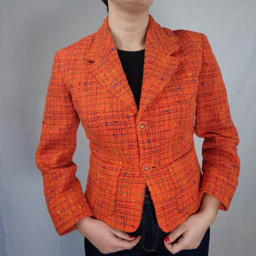 orange jacket vintage for women
