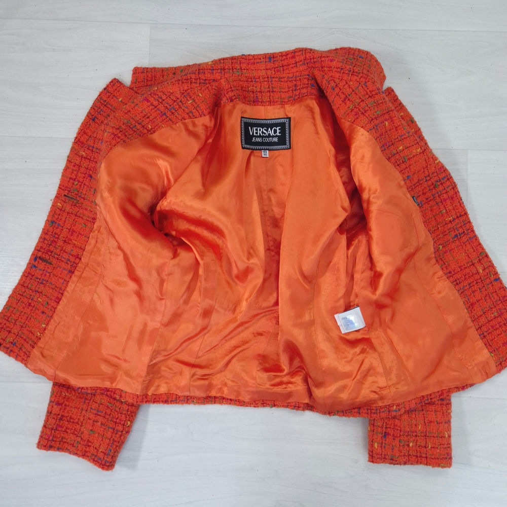 blazer tweed arancione