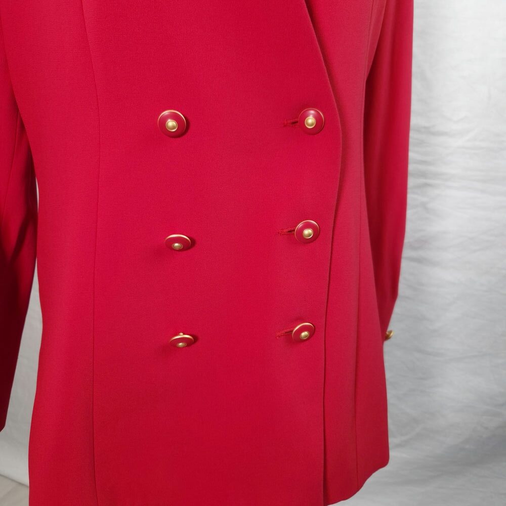 Giacca rossa doppiopetto Valentino Miss V anni '90