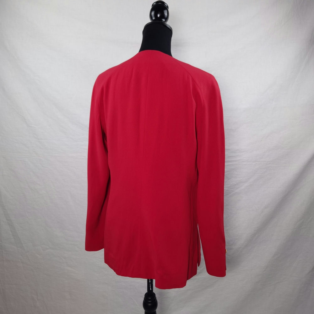 red colorblock jacket