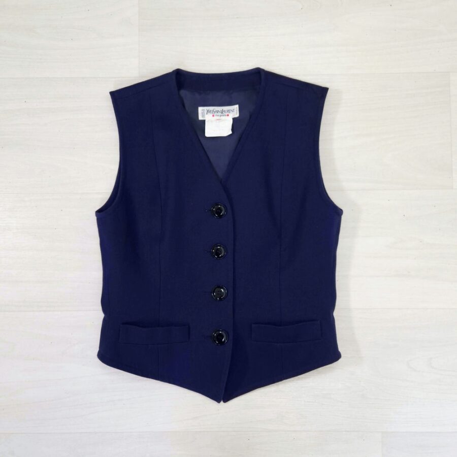 women blue vest