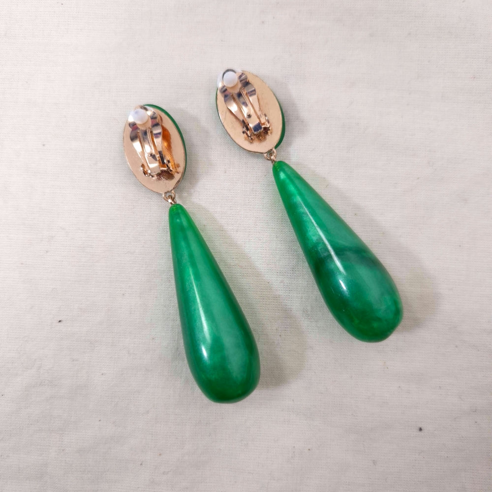 orecchini verdi vintage