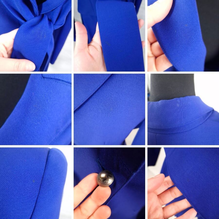 Tailleur blu elegante State of Claude Montana - immagine 9