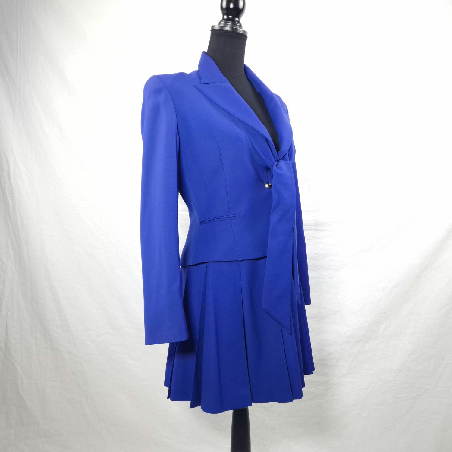 Tailleur blu elegante State of Claude Montana - immagine 4