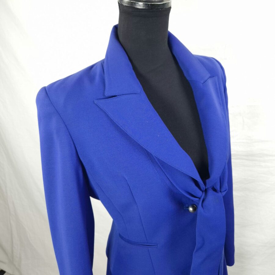 Tailleur blu elegante State of Claude Montana - immagine 3