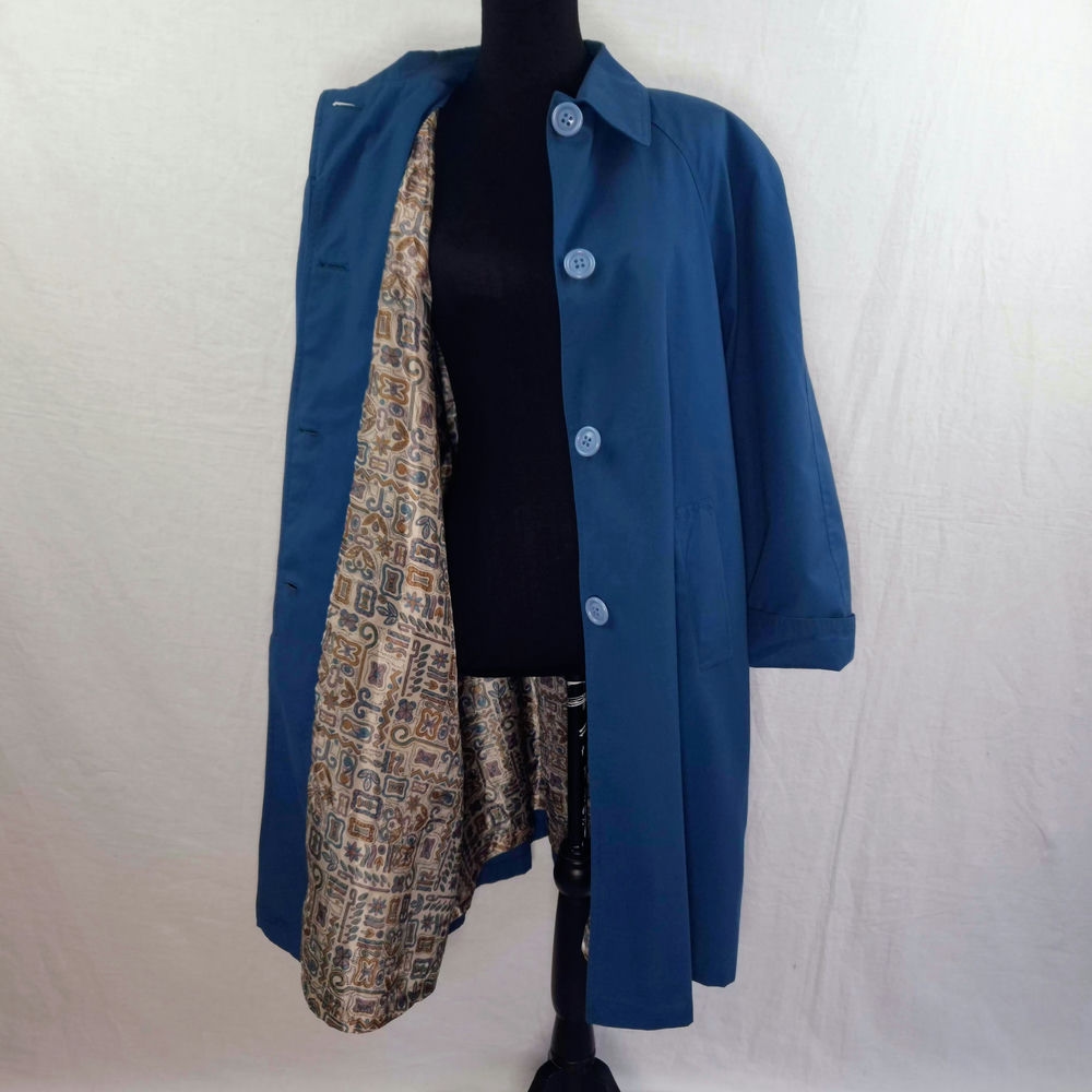 Trench blu da donna vintage Charon