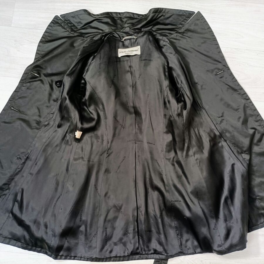 trench donna nero