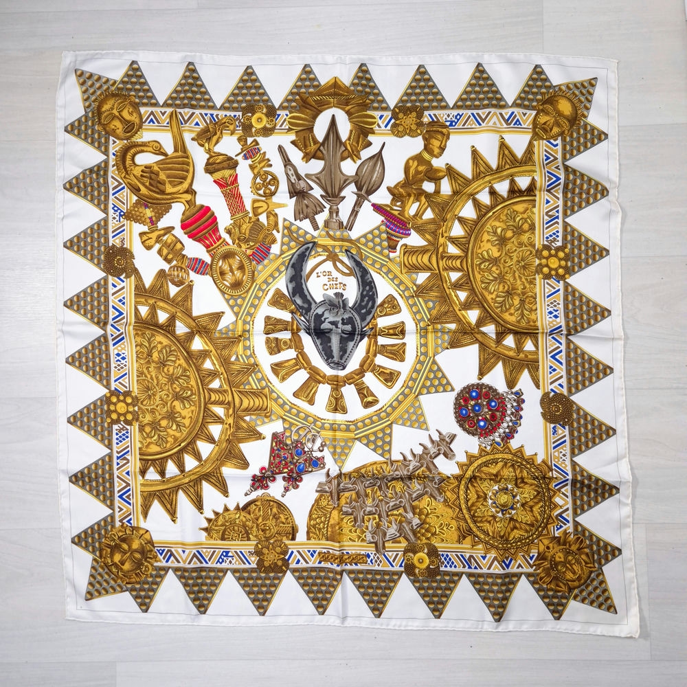 Hermès L'or des Chefs foulard 1997
