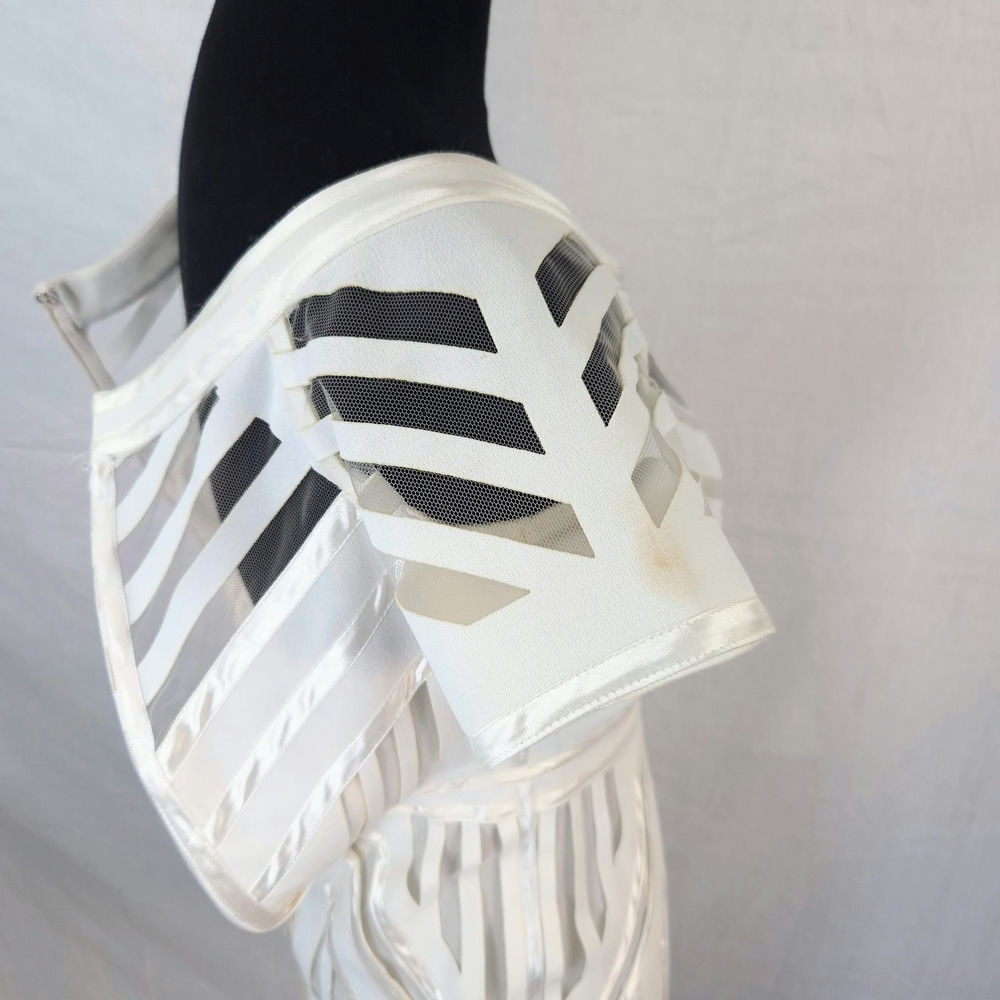 white ceremony dress