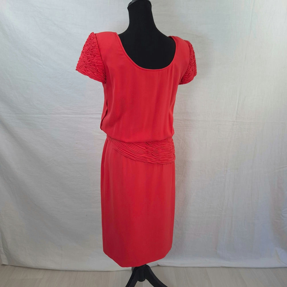 Valentino abito elegante da cerimonia rosso corallo