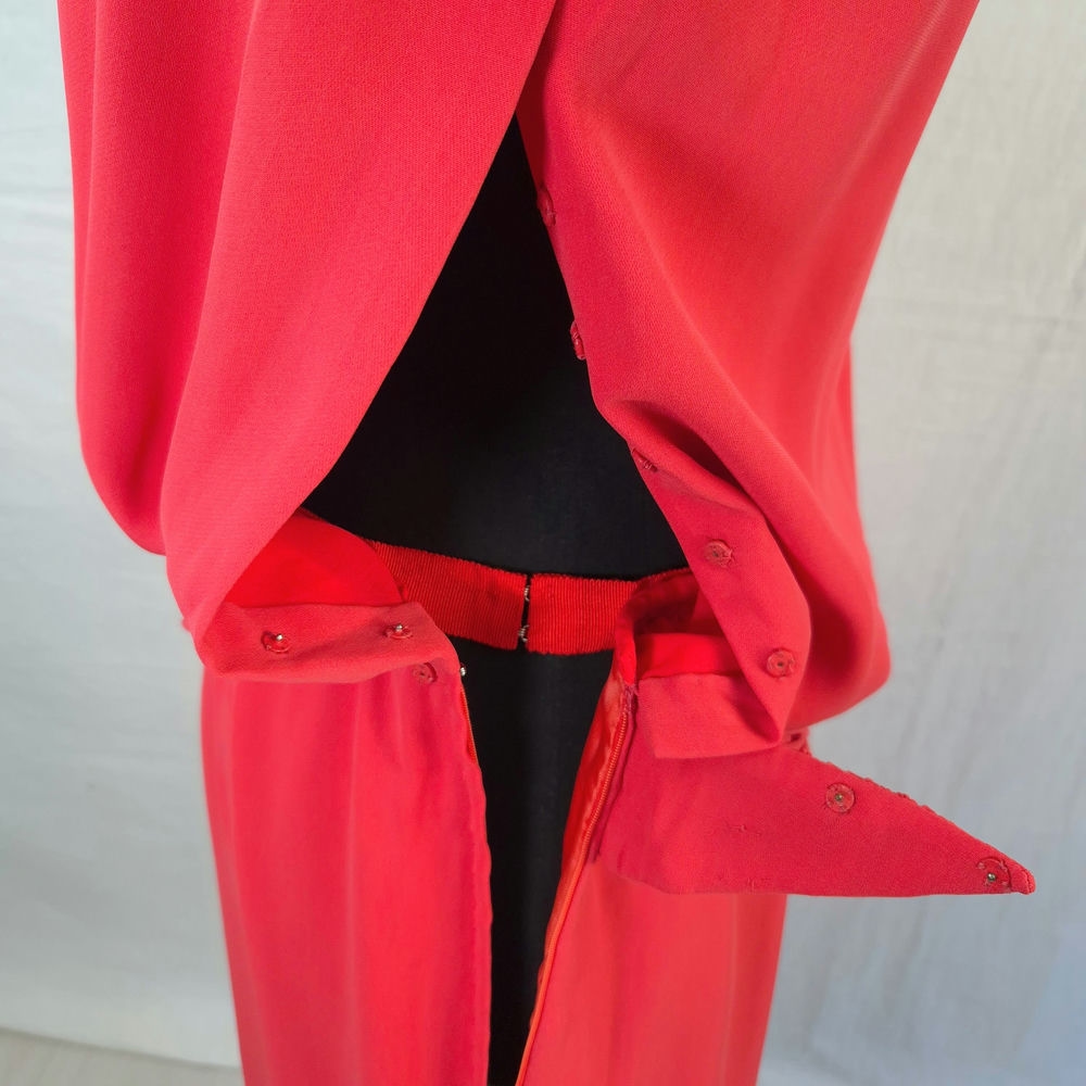 abito cerimonia rosso corallo