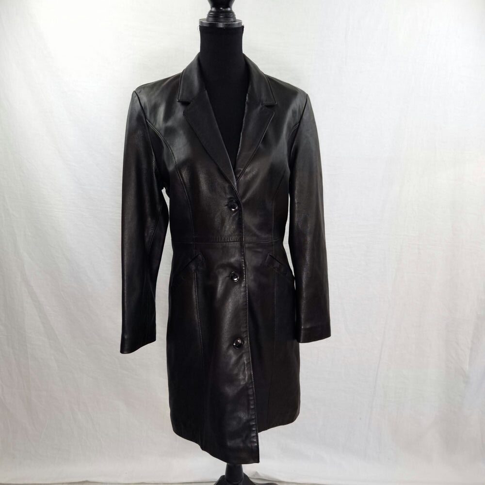 giacca pelle lunga donna