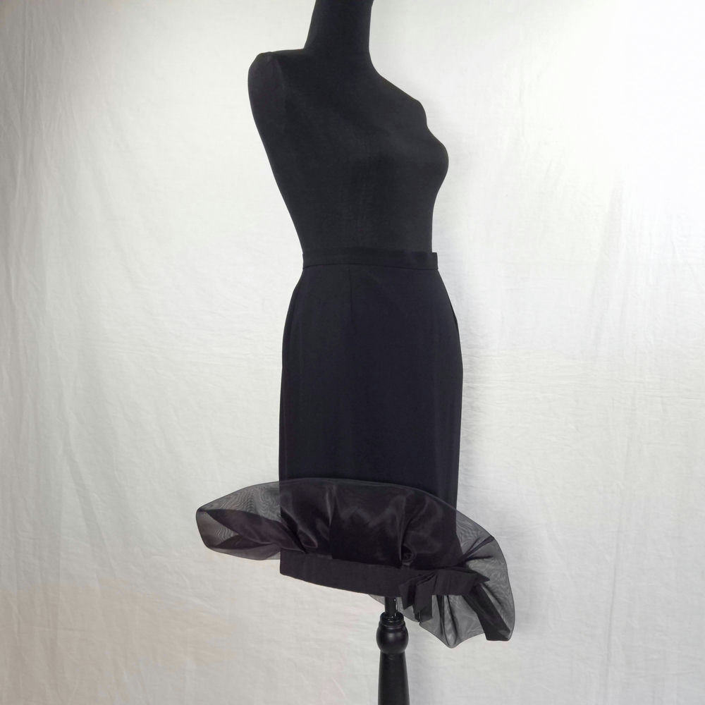 Gonna con volant nera Christian Lacroix