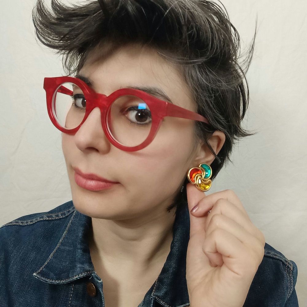 Orecchini vintage anni 90 stile glam