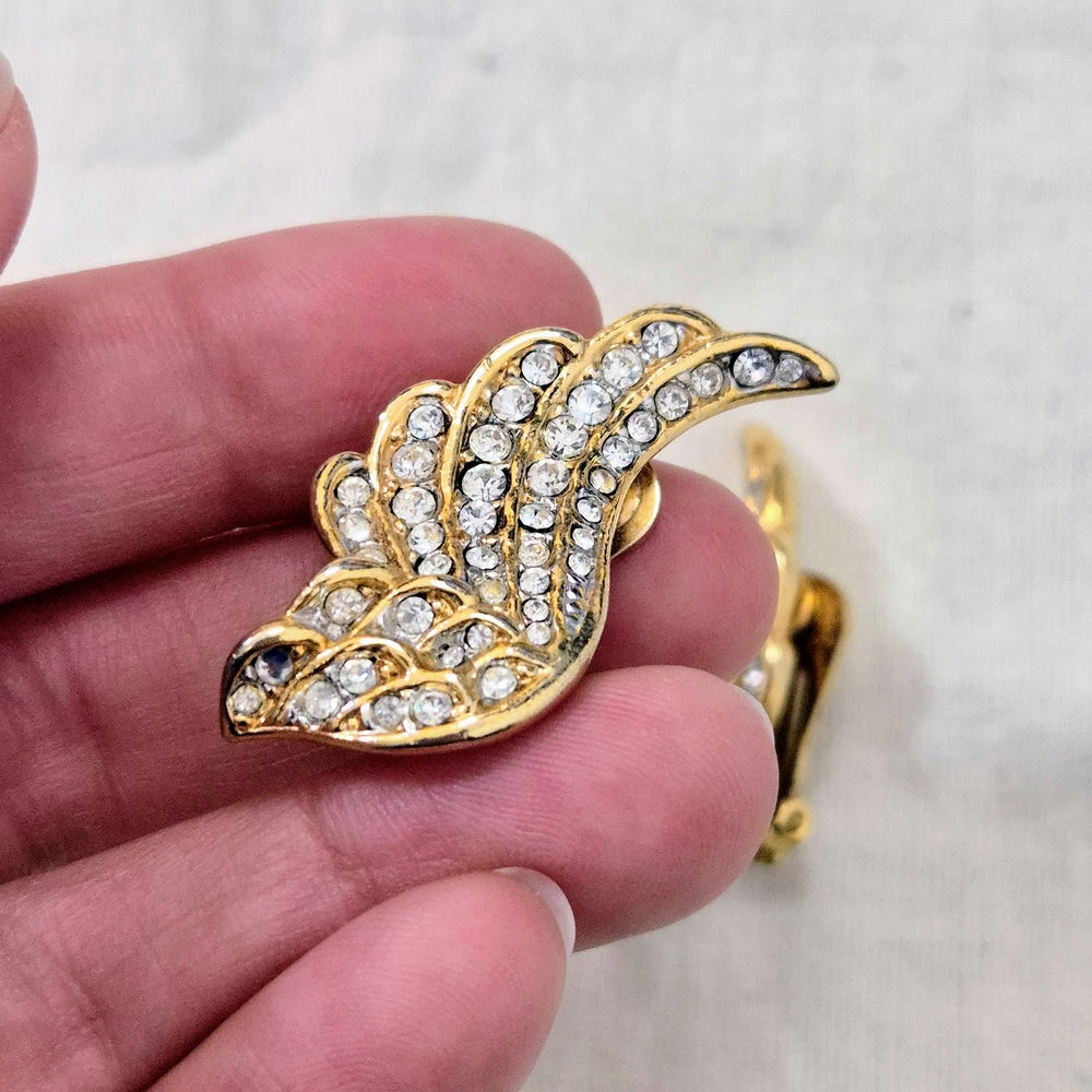 wings shaped earrings