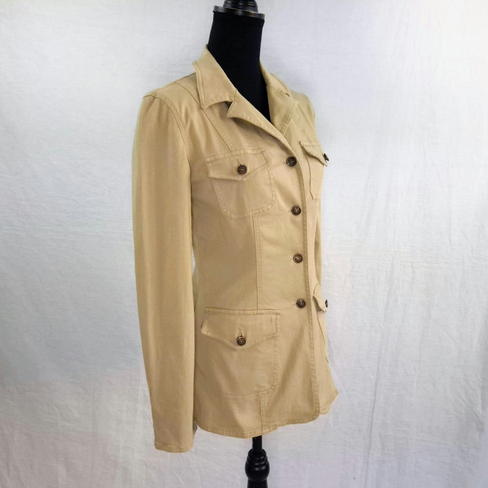 Giacca sahariana beige Moschino anni '90