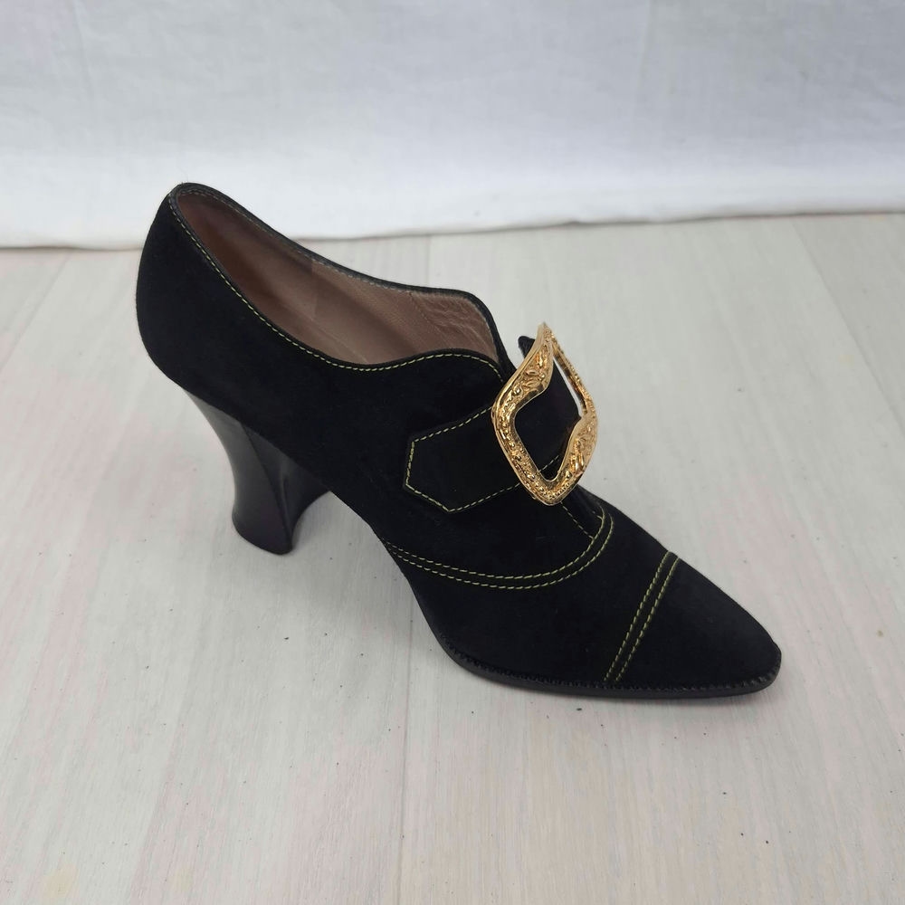 scarpe con tacco scamosciate