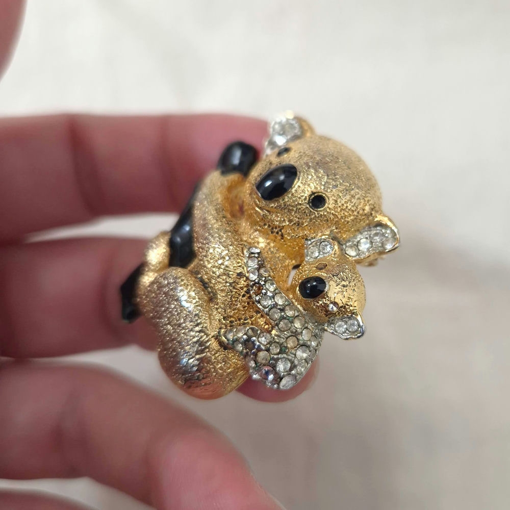 Spilla a forma di koala vintage 1970s