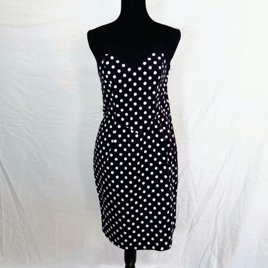 Vestito nero a pois