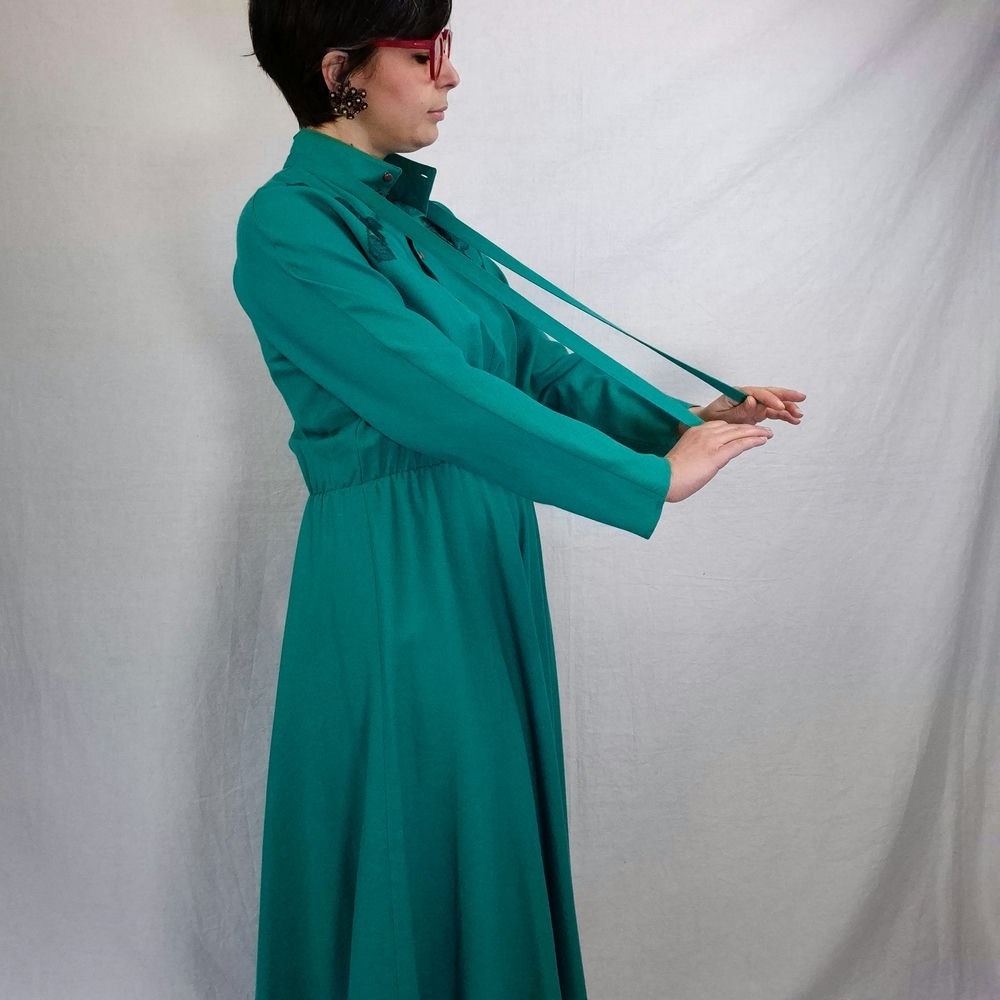 abito vintage verde smeraldo