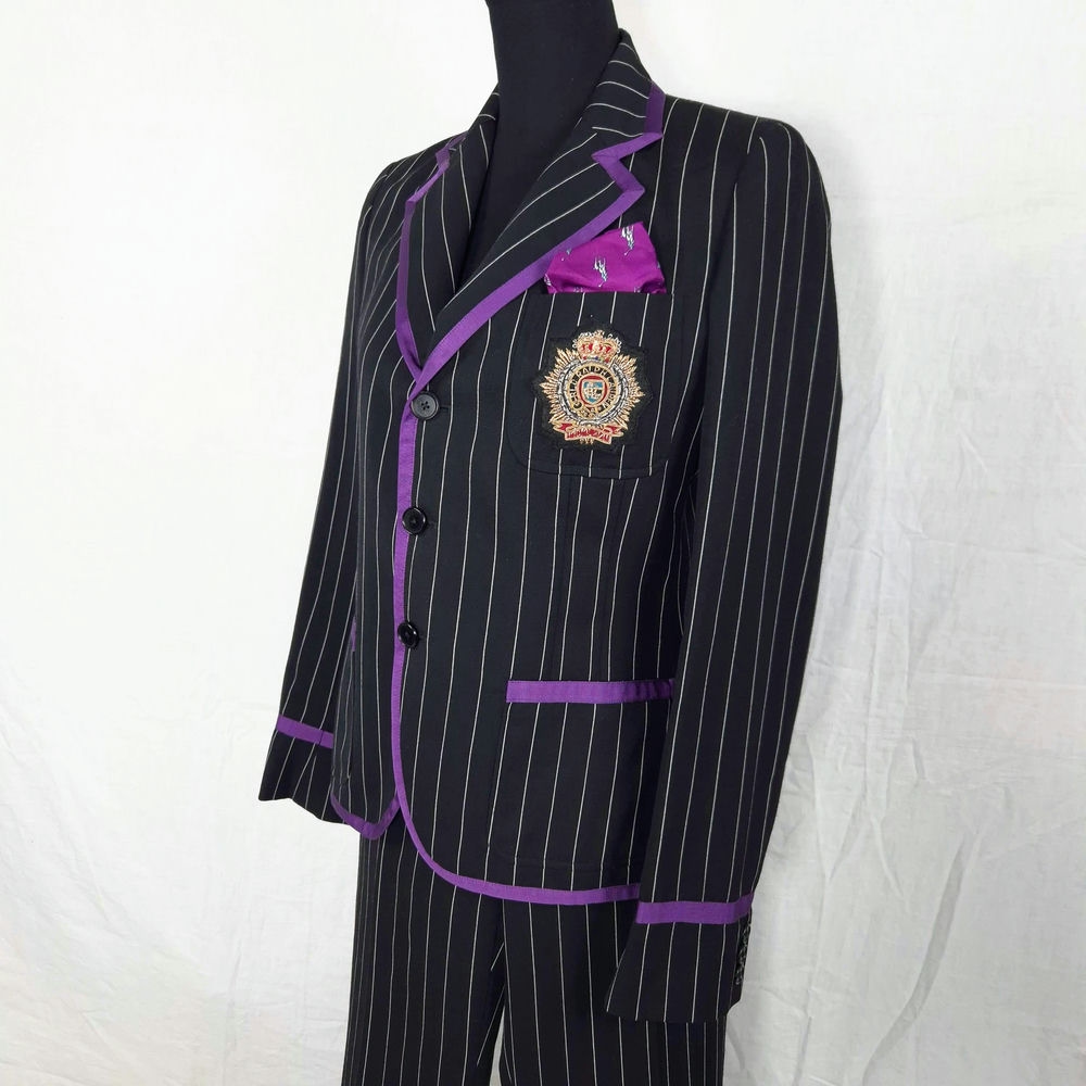 Tailleur pantalone Ralph Lauren gessato y2k